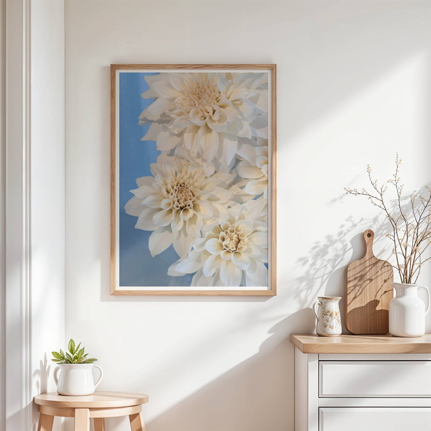 Café au Lait mot blå bakgrund