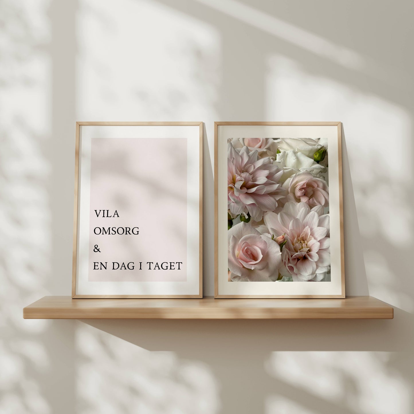 Poster med text "Vila, omsorg och en dag i taget"